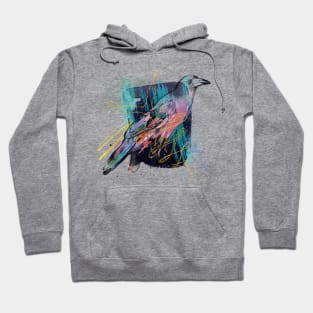 Raven abstract collage Hoodie